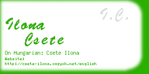 ilona csete business card